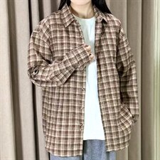 春季新款现货（跨境电商）格子男女情侣款潮流宽松格纹衬衣，男装衬衫，星座1107-1