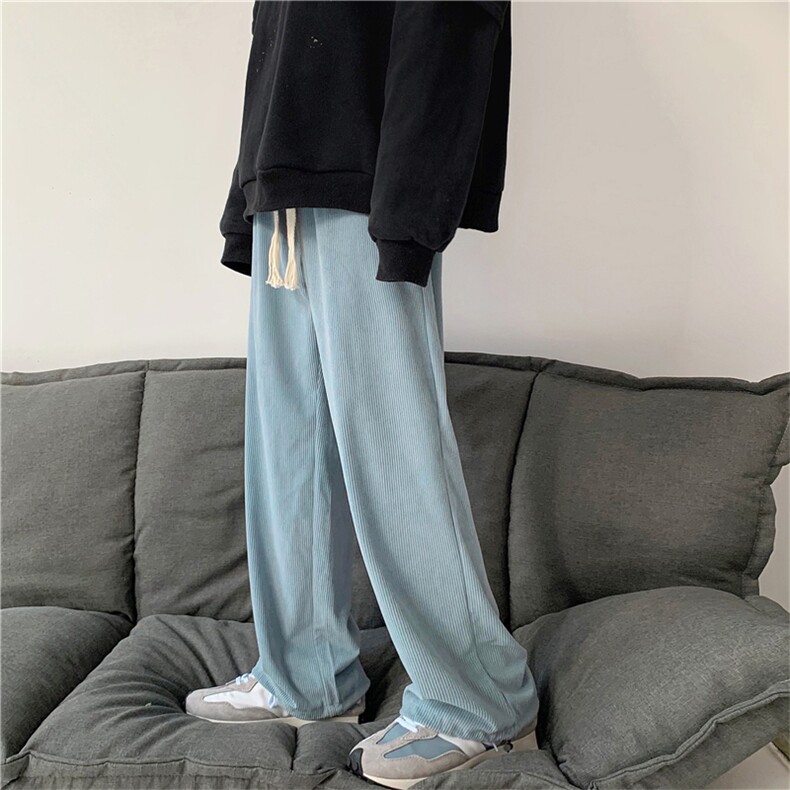 春季纯色灯芯绒品质高街裤子休闲裤ins美式长裤oversize,男装休闲裤,星座310A-4