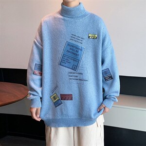 ！主推2021高品质男士高领毛衣学生潮牌保暖针织衫M703P60，男装针织衫/毛衣，电商B220