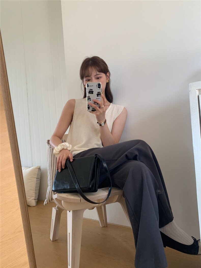 夏季新款短袖t恤女薄款圆领针织宽松百搭半袖上衣,女装T恤,斯尔特羊绒