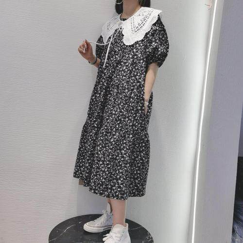 设计师款棉布碎花连衣裙，女装连衣裙，唯她