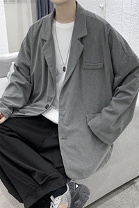 现货港风宽松粉红色小西装男西服KD401-P55图片