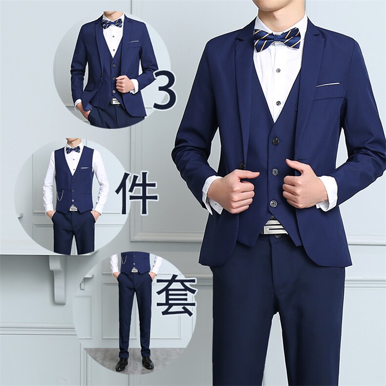 男三件套休闲西服修身正装商务职业西装四季星座1607-xz006-1p66，男装西服套装，星座1607