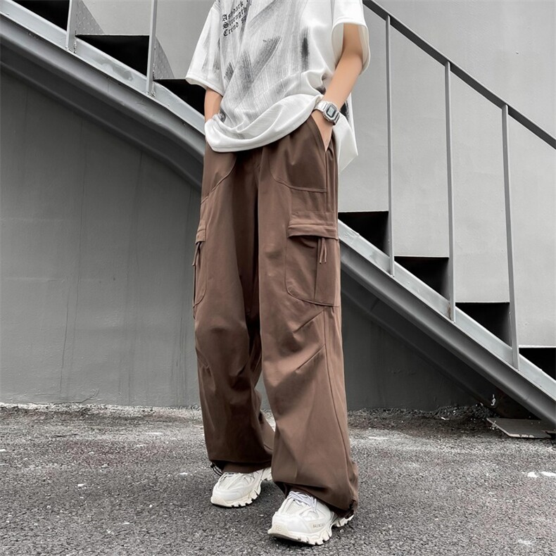 直筒长裤潮时尚潮牌青春流行百搭运动裤宽松型纯色休闲裤夏季，男装休闲裤，星座716-2