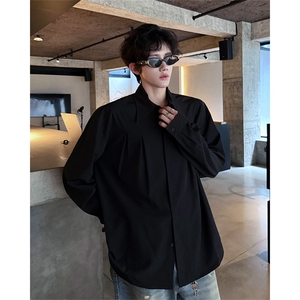 春秋男士衬衫外套韩版休闲长袖衬衫打底西装领四季可穿衬衫 P45图片