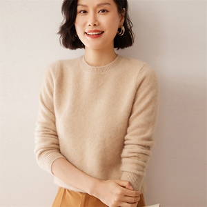 2025秋冬新款女士7针双股正肩圆领衫图片