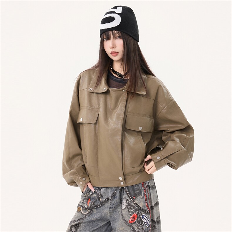街头风复古皮衣外套美式机车飞行员夹克软皮防风防水潮YD06-P125，男装夹克，星座509