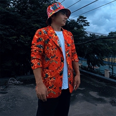 RS1高质量东北大花休闲喜庆伴郎结婚团队表演出服大码风潮男，男装西服，星座115A-2