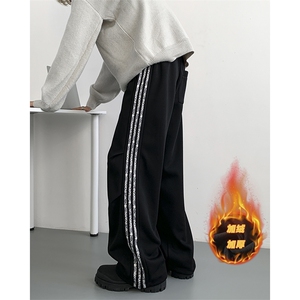 冬季加绒加厚休闲裤男美式高街个性卫裤运动裤K1403/P55图片