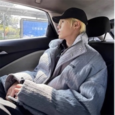 棉衣男款冬季加厚美式高街vibe面包服外套设计感情侣棉服M400-p88，男装棉衣，星座1008