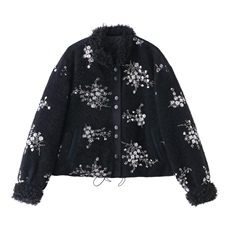 重工真兔毛纯手工暖绒绒外套2025冬季新款显瘦气质百搭原创设计感，女装羊羔毛/颗粒绒，意芙