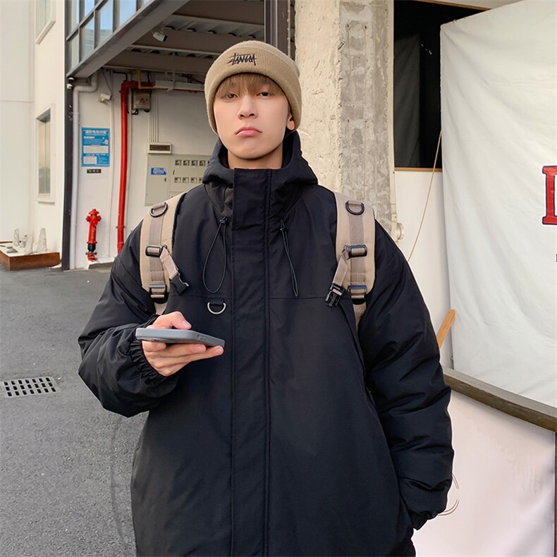 冬季新品保暖连帽棉衣休闲潮流青少年百搭棉服外套MY9083-P100,男装棉衣,电商A128