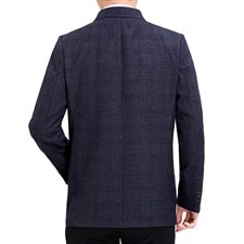 休闲西服中年男士条纹外套商务便服宽松免烫爸爸秋季小西装，男装西服，电商B212（原钱塘6029）