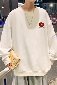 S6257-P28  秋季圆领卫衣男大码韩版宽松长袖外套图片