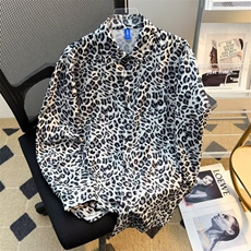 豹纹外套男设计感炸街嘻哈长袖衬衫情侣装夹克上衣服CY1174-P28，男装夹克，星座412-2