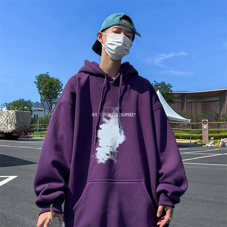 抖音得物供货可提供视频秋冬重磅美式宽松连帽卫衣DL2303,男装卫衣,电商A486