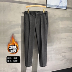 加绒长裤灰色