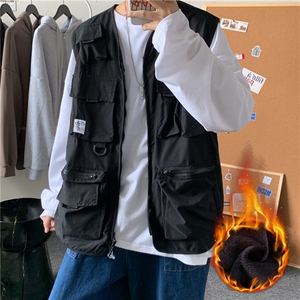 马甲男潮牌嘻哈机能战术坎肩多口袋工装背心外套M2010-p35加绒42图片