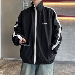 两面穿情侣宽松防水立领春秋冲锋衣夹克外套棉服男女棉衣 W31图片
