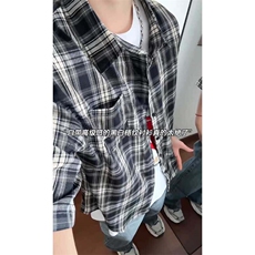夏季数据短袖衬衣美式复古格子半袖衬衫小众上衣CS2510P40，男装T恤，电商A128