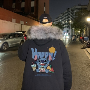 MM48077-P130 冬季大毛领棉衣男士大码加厚棉袄男棉服图片