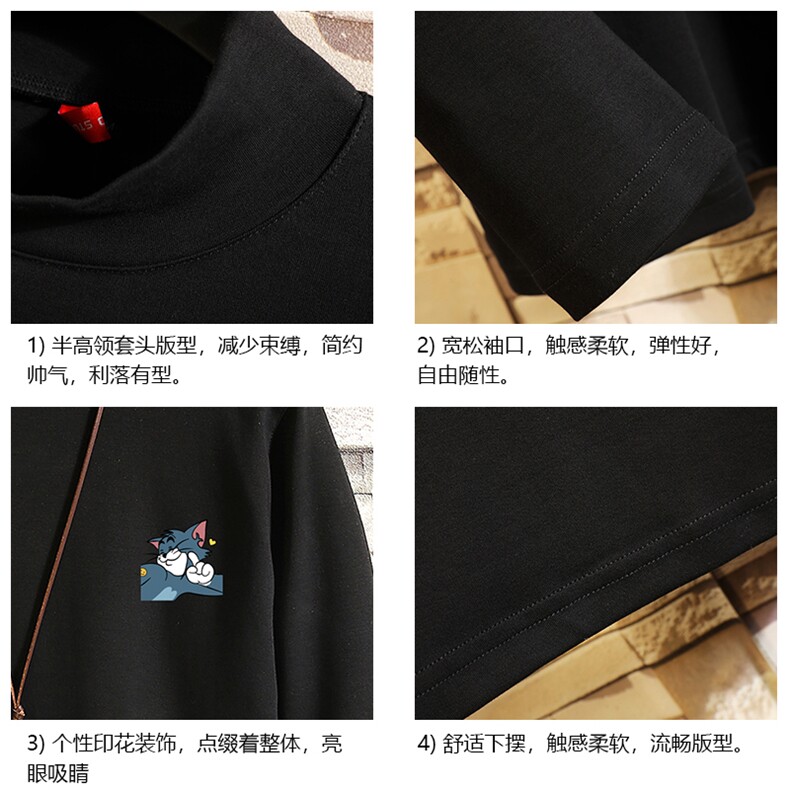 BT40132-P30加绒款-P40半高领长袖t恤男大码内搭打底衫男卫衣男,男装T恤,电商A040A