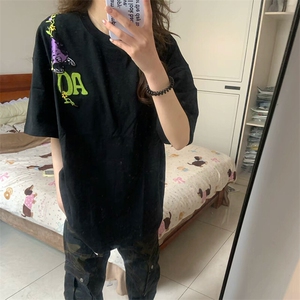 万针全刺绣工艺 高品质260克双纱纯棉美式高街短袖T恤 特P33图片