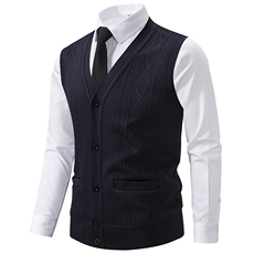 开衫毛衣背心男士内搭秋冬季保暖修身针织衫马甲外套男款M05，男装背心/马甲，星座1706