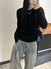 2025春夏新款女装时尚百搭潮流纯色开衫，女装针织衫/毛衣，沐策羊绒