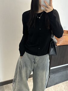 2025春夏新款女装时尚百搭潮流纯色开衫图片