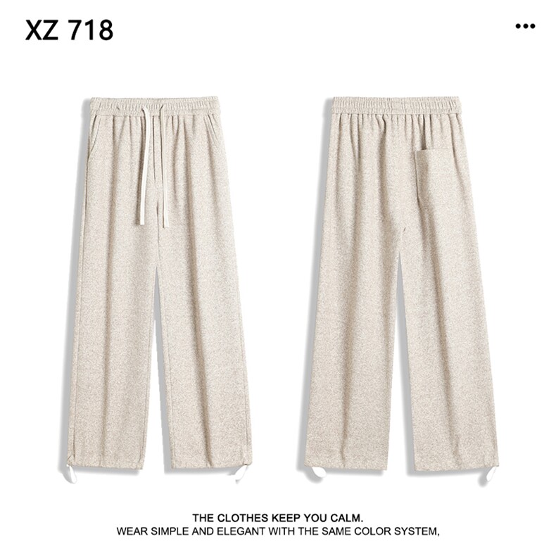 秋季美式抽绳休闲长裤男潮牌有型百搭宽松阔腿裤子X1870-特批-55图片