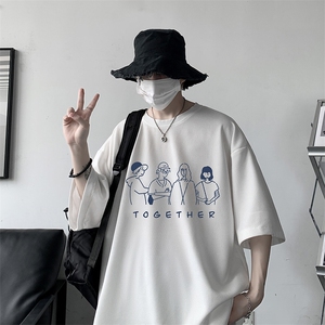 HT73191-P22 华夫格t恤男短袖男大码五分袖 大皂风图片