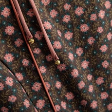 水衣源2698款全棉印花收腰显瘦棉麻风中长连衣裙（M穿到100斤），女装连衣裙，水衣源