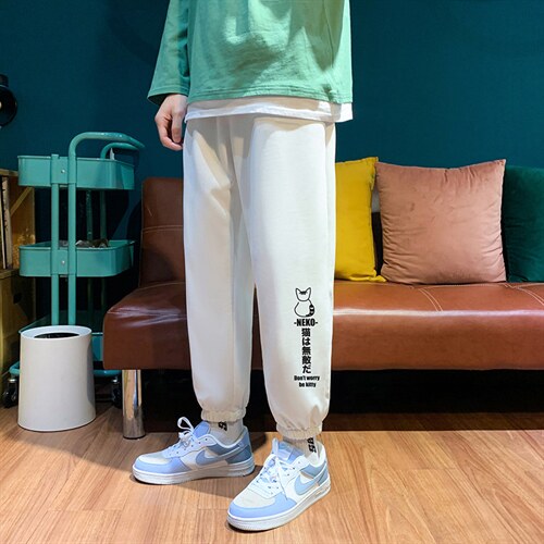 休闲裤子男2024春秋韩版潮流束脚修身时尚薄款长裤A161-G231-P35，男装休闲裤，电商A161-2