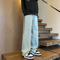 加长版裤子男高个子水洗微喇牛仔裤185cm110直筒KZ008P60加绒70，男装牛仔裤，电商B312
