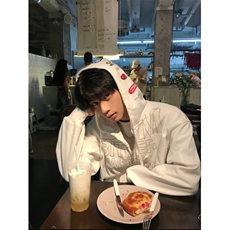 706-1-WY3222-P68现货秋季男士落肩发夹开衫卫衣印花logo外套，女装短外套，星座706-1