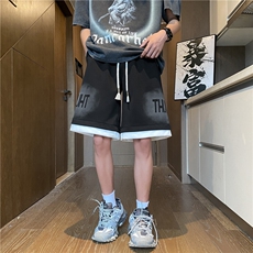 2025夏季新款潮流字母印花宽松休闲短裤B315-K24157-特p30控58，男装牛仔裤，电商B315