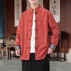 男士衬衫外套灯芯绒夹克盘扣立领风XZ1512-2513-P55，男装夹克，星座1512