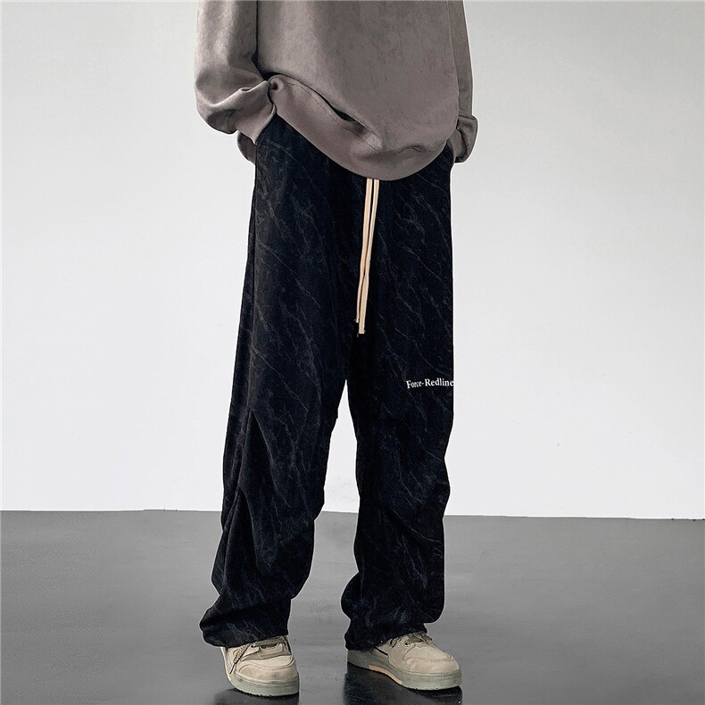 秋装灯芯绒美式束脚工装伞兵裤宽松大码休闲长裤男KH118P48，男装工装外套，电商A341