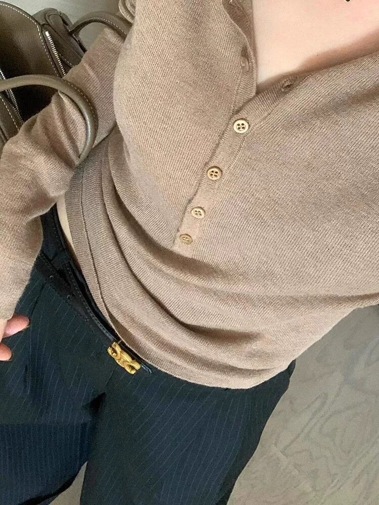 春季薄款精纺羊毛衫女内搭软糯高级感修身显瘦毛衣纯羊毛打底衫,针织衫/毛衣,恩泰羊绒