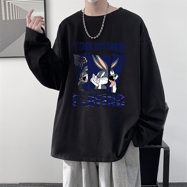 控48重磅230g纯棉长袖t恤男大码圆领卫衣打底衫TX3234-P28,男装T恤,电商A040