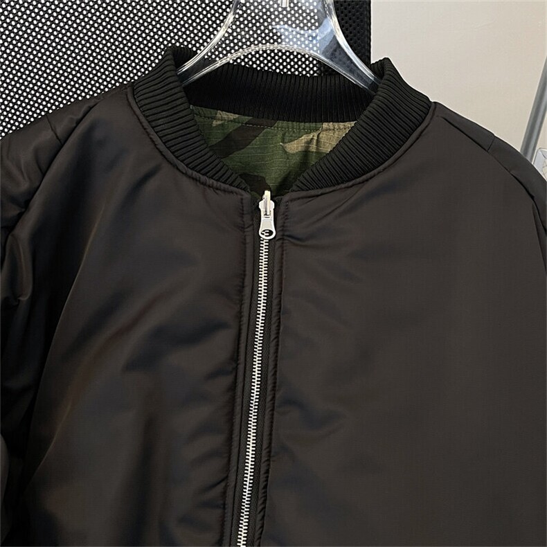 美式双面穿迷彩棉服男女款拉链飞行夹克冬季保暖外套M0923-P100,男装夹克,星座308B-1
