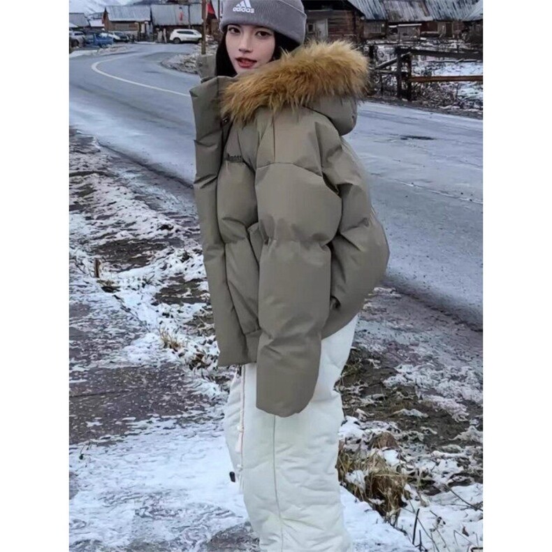 可拆卸毛领PU皮棉服男女款加厚美式立领短款棉衣不臃肿情侣面包服,男装棉衣,星座313A(原308A-2)