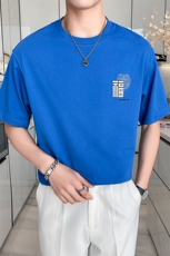 2024新款轻奢风福字刺绣宽松休闲大码圆领短袖T恤男5809-p48，男装T恤，电商D303