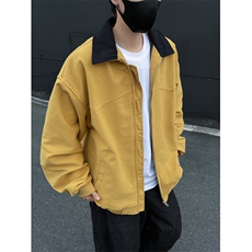 拼色翻领工装夹克男女秋冬季情侣装休闲宽松棒球服外套潮1116P70，男装夹克，星座410-2