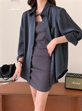 香丽迪网红chic高级感丝滑醋酸外披两件套，其它，香丽迪1