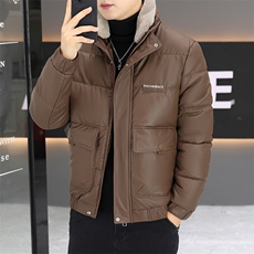冬季加厚棉衣男休闲时尚皮棉衣防水潮流皮衣棉服M836-P115，男装皮衣，星座310B-3