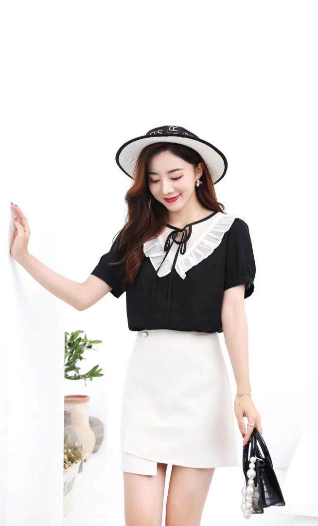 夏季新款木耳边小衫，女装，田间晨露