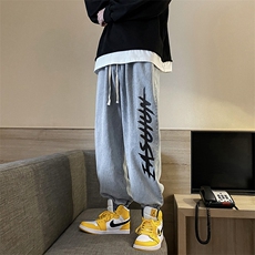 工装束脚牛仔裤男潮牌ins港风松紧腰韩版潮流宽松长裤NK022-P40，男装牛仔裤，星座1008-2