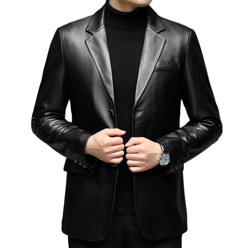 真皮皮衣绵羊皮精品男数单西休闲商务外套西服,男装西服,钱塘207-1